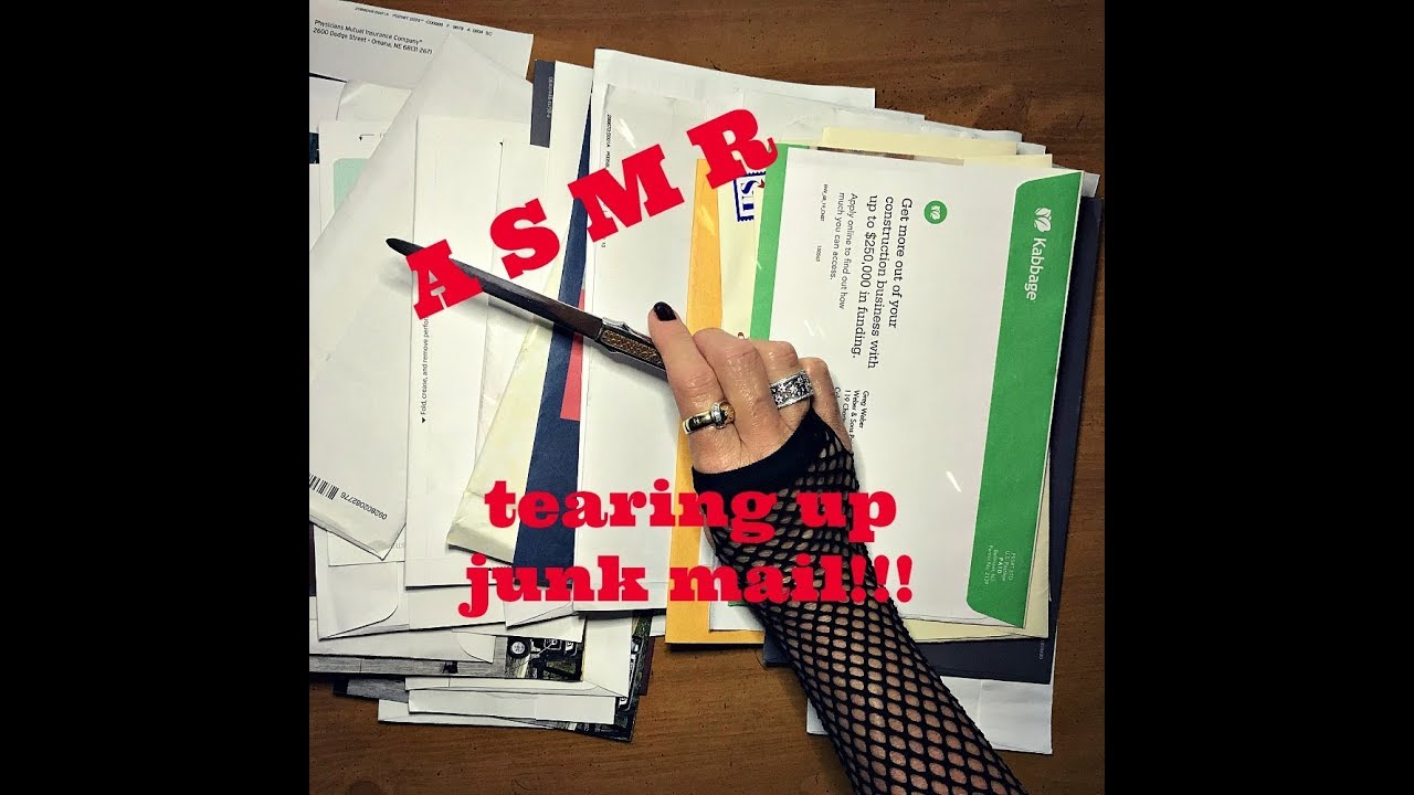 ASMR | JUNK MAIL SORTING | PAPER SHREDDING | TEARING SOUNDS | NO TALKING
