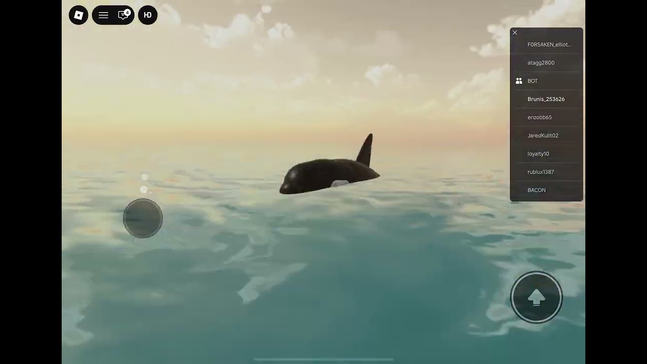 Jugando be a orca Roblox