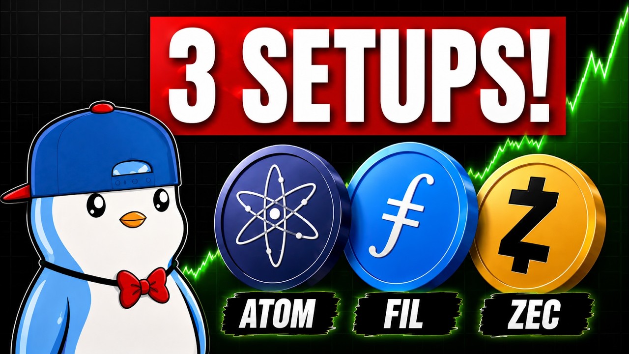 3 Crypto Setups I&rsquo;m Watching Today | ATOM, FIL & ZEC