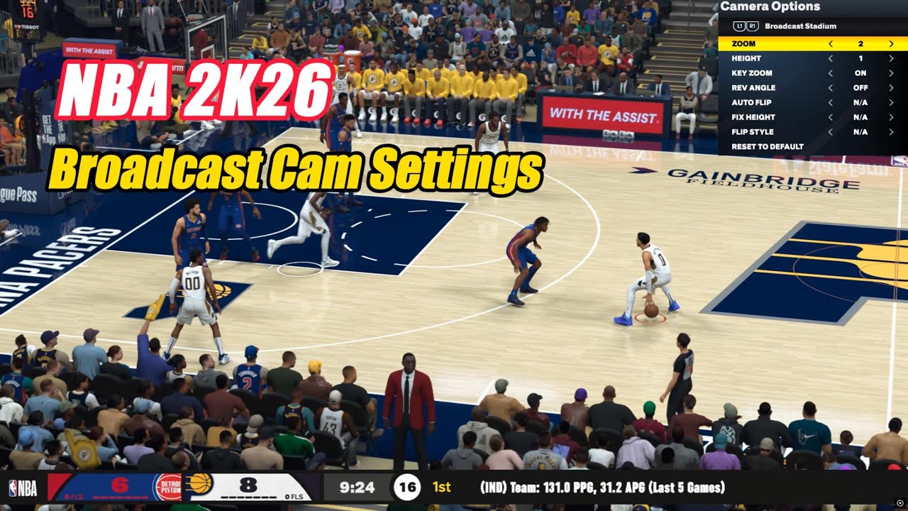 Настройки камеры трансляции NBA 2K26 для всех 30 команд