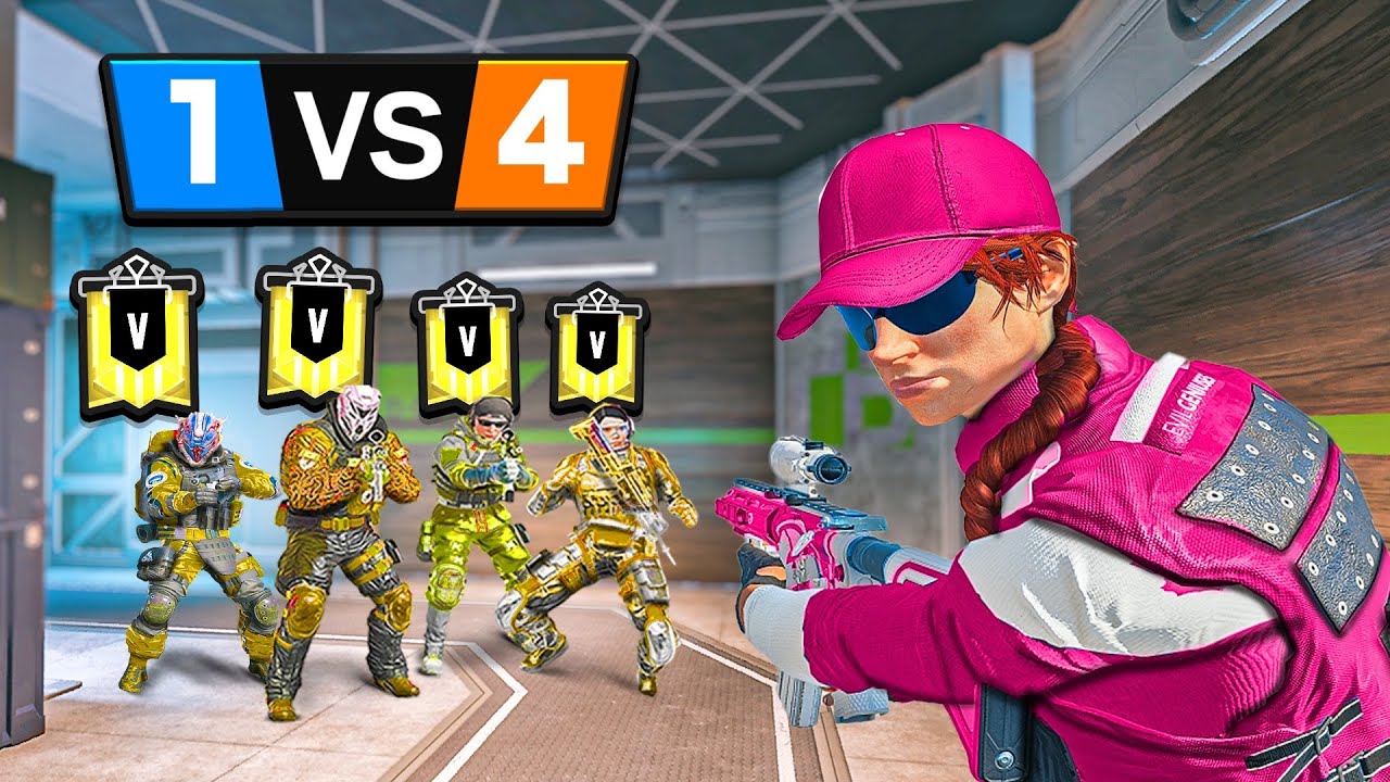 1 BUFFED Ash vs 4 Golds (Rainbow Six Siege)