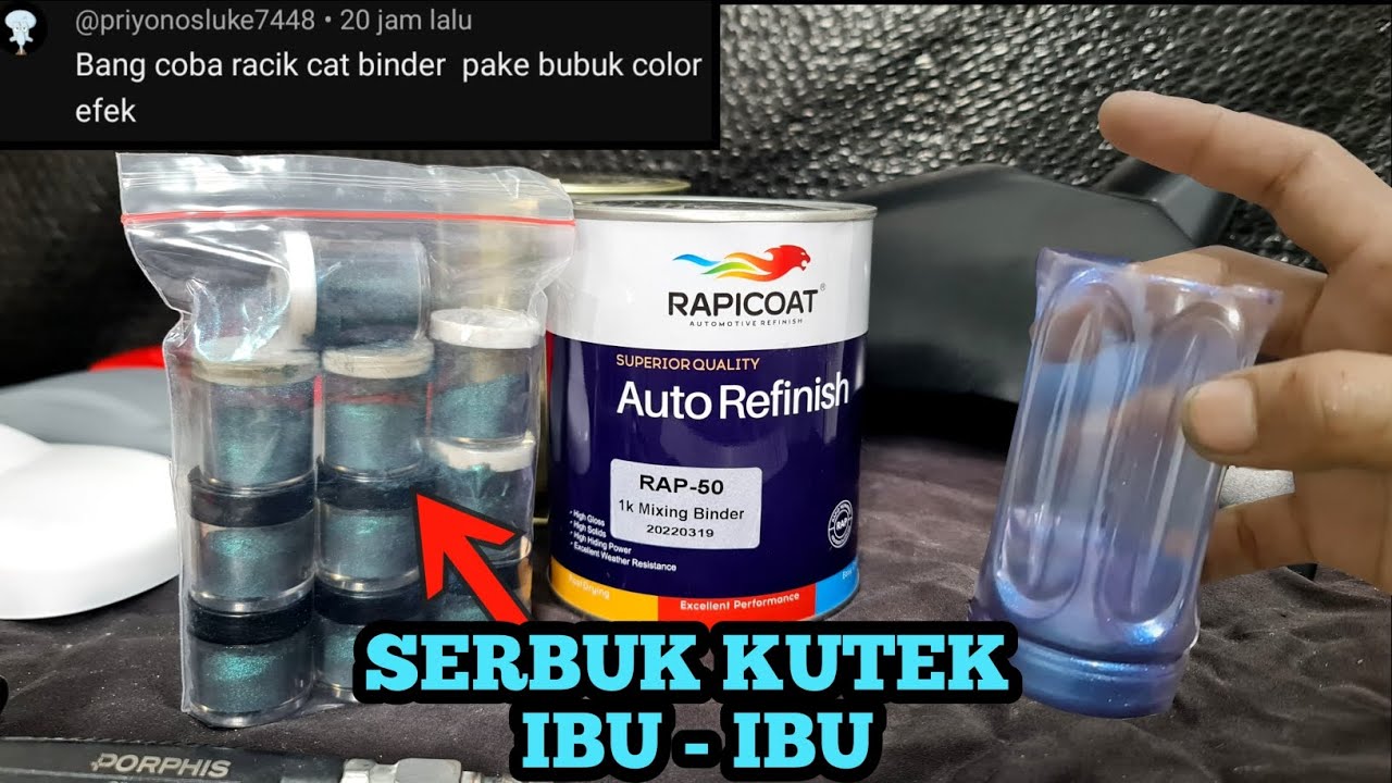 WARNA ALA SYULTAN, MERACIK SENDIRI BUBUK COLOR EFEK DENGAN BINDER BAHAN OLSHOP