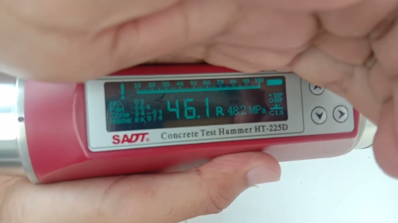 Cara Tes Kuat tekan beton,Mutu Beton dengan Concrete Hammer Test HT255D