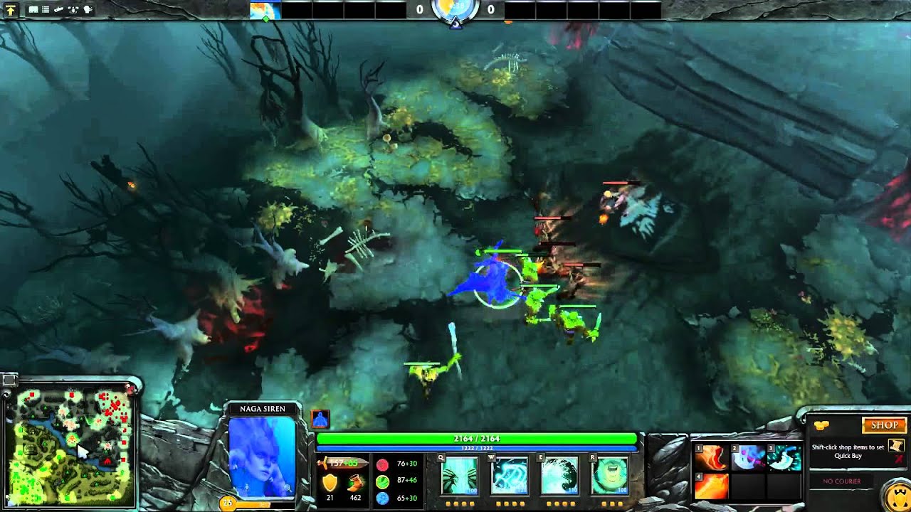 Dota 2 Micro Guide: How to micro Naga Siren Illusions - Shift De-select Method