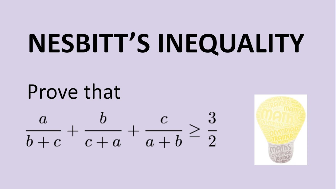 Nesbitt's Inequality | Proof Using the AM-HM inequality