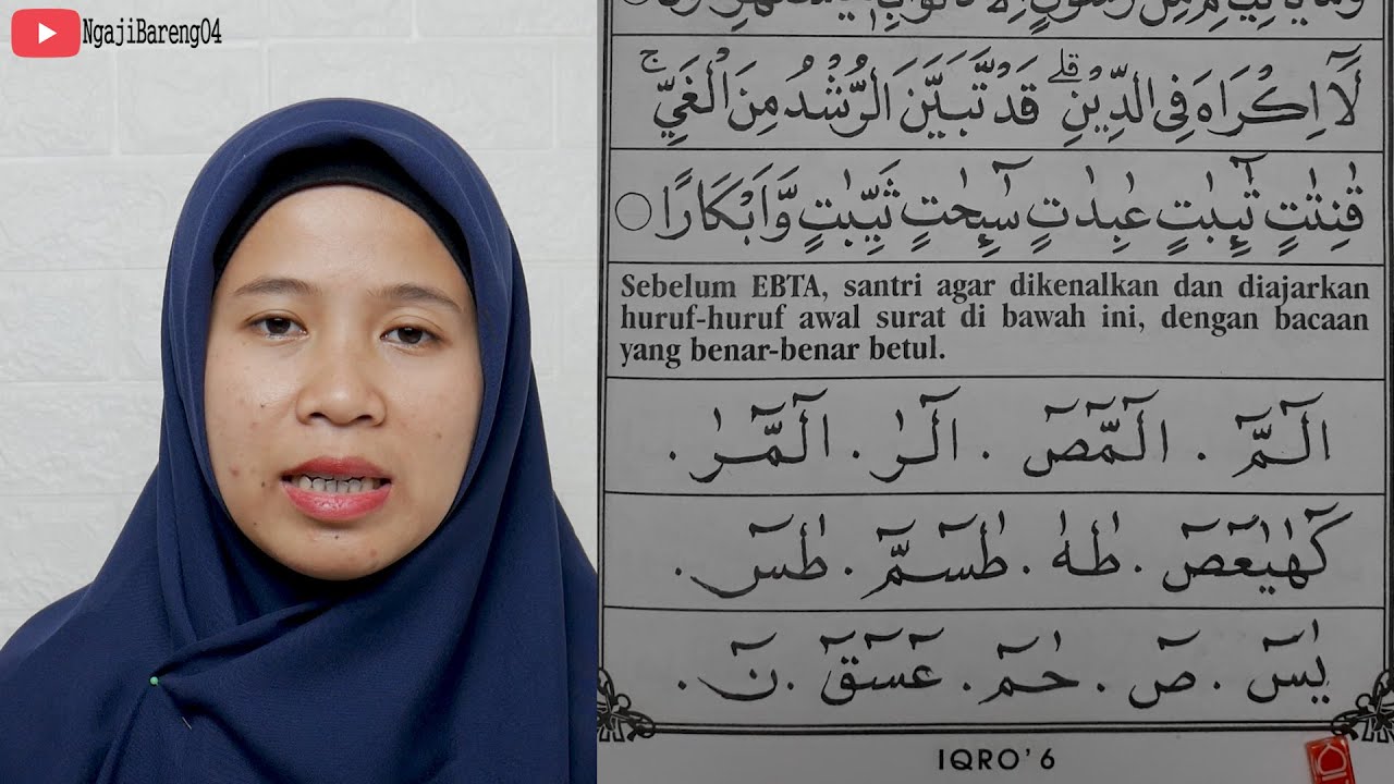 TERBARU BELAJAR MEMBACA IQRO 6 BAGIAN 26 HALAMAN 28 VERSI HURUF BESAR VISUAL TATAP MUKA | Muqatha'ah
