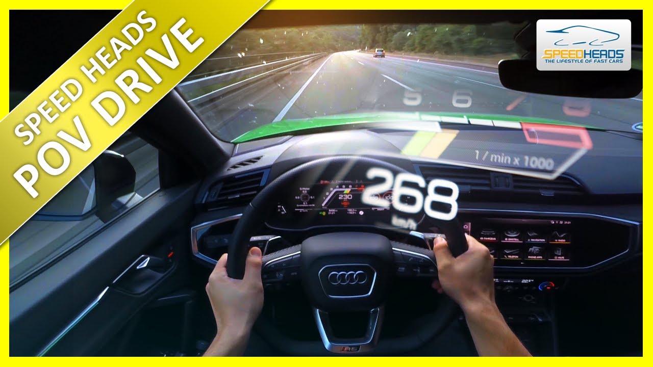 POV Drive - Audi RS Q3 Sportback 2020 (400 PS) on Autobahn - No Speed Limit - Onboard Test Drive