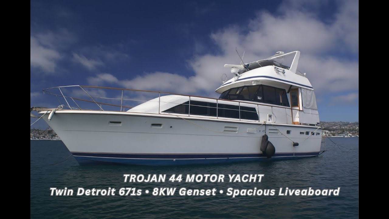 1978 Trojan 44 Aft Cabin Motor Yacht | Spacious Liveaboard | Twin Detroit Diesels Yacht Tour by SMY