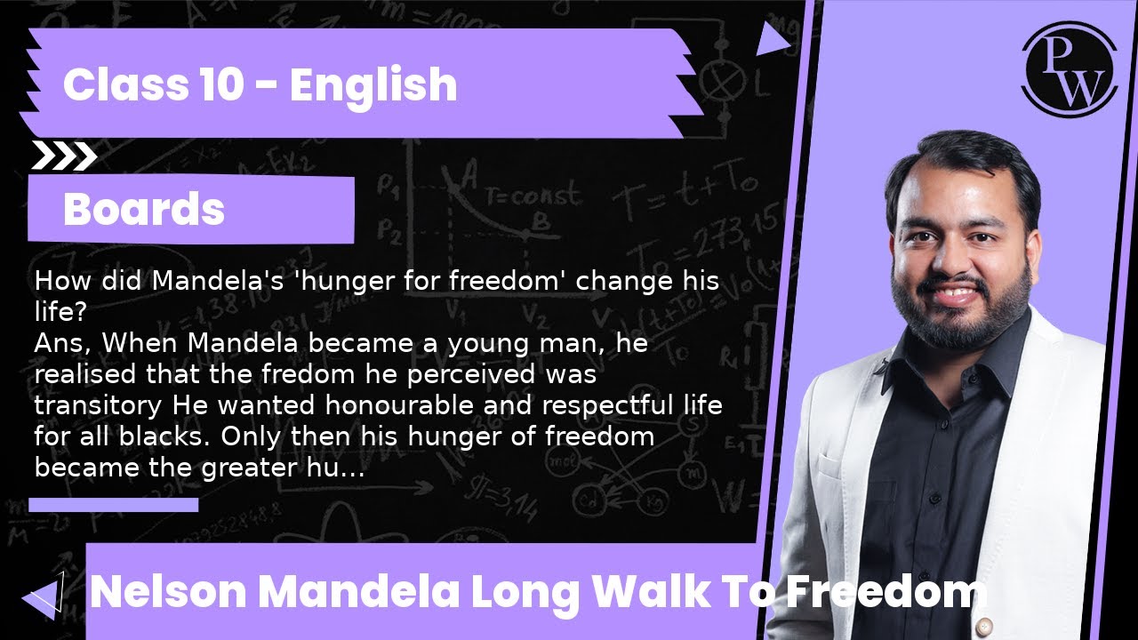 How did Mandela's 'hunger for freedom' change his life? Ans, When Mandela became a young man, he ...