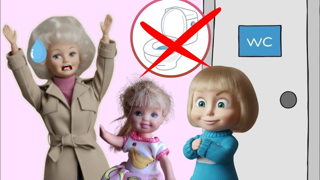 La nonna DEVE andare in bagno, ma nessuno glielo permette!/Le avventure di Masha 