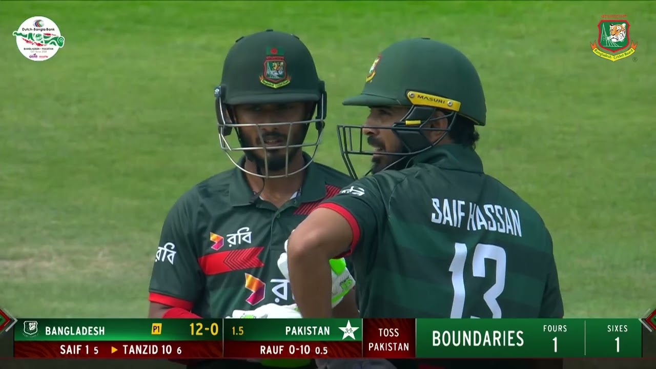 Crowd goes wild! 🙌🏏 A sensational maximum from Tanzid Hasan Tamim shifts the momentum. 🇧🇩🔥