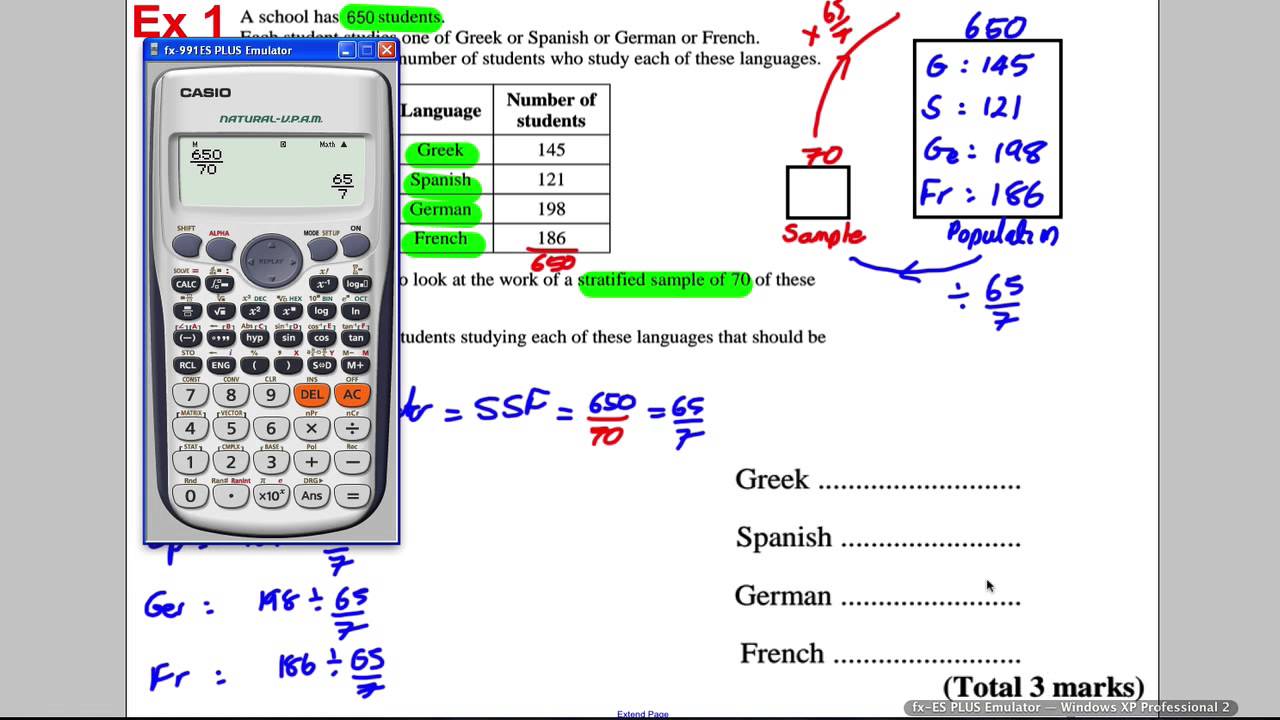 GCSE Revision Video 31 - Stratified Sampling