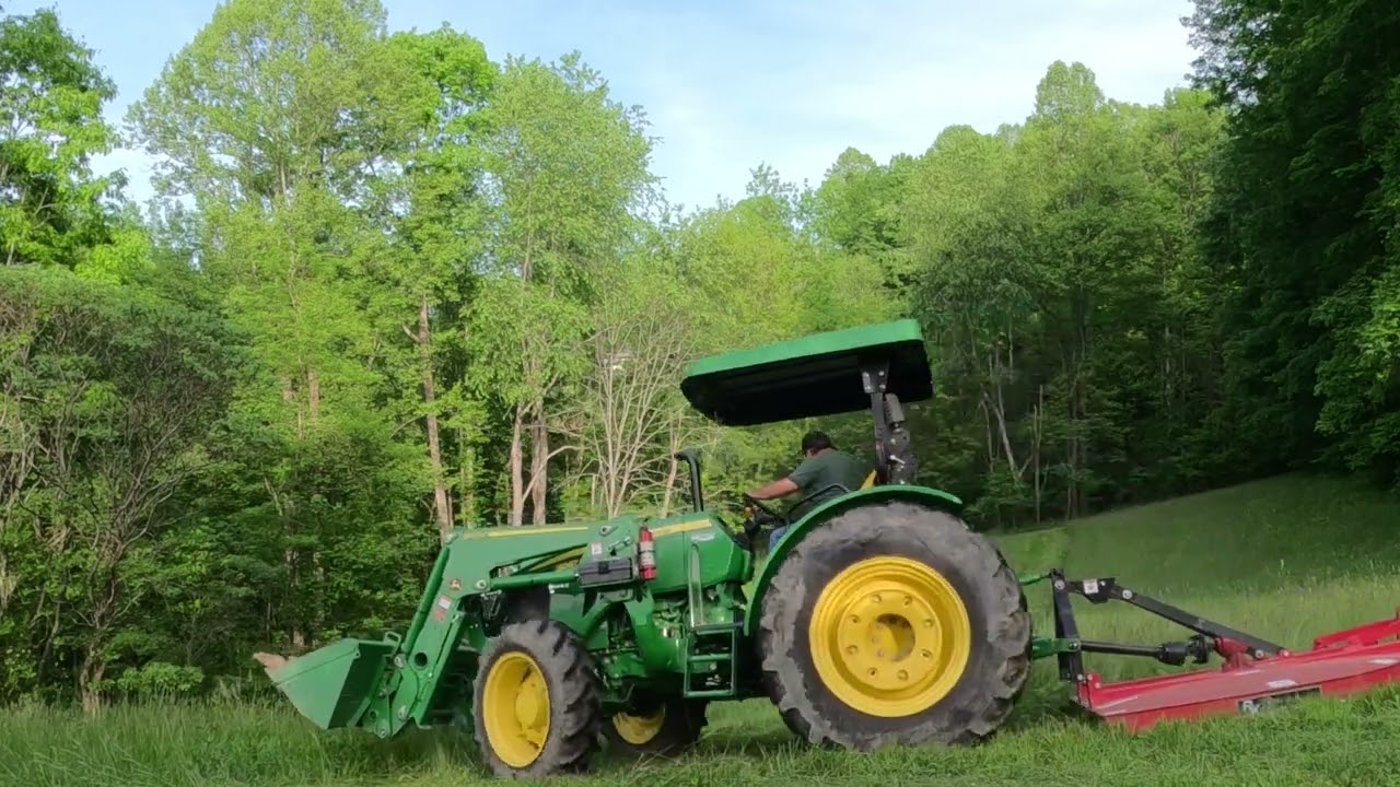 First PTO Work with the John Deere 5067E! Trying out ECO and Standard PTO settings