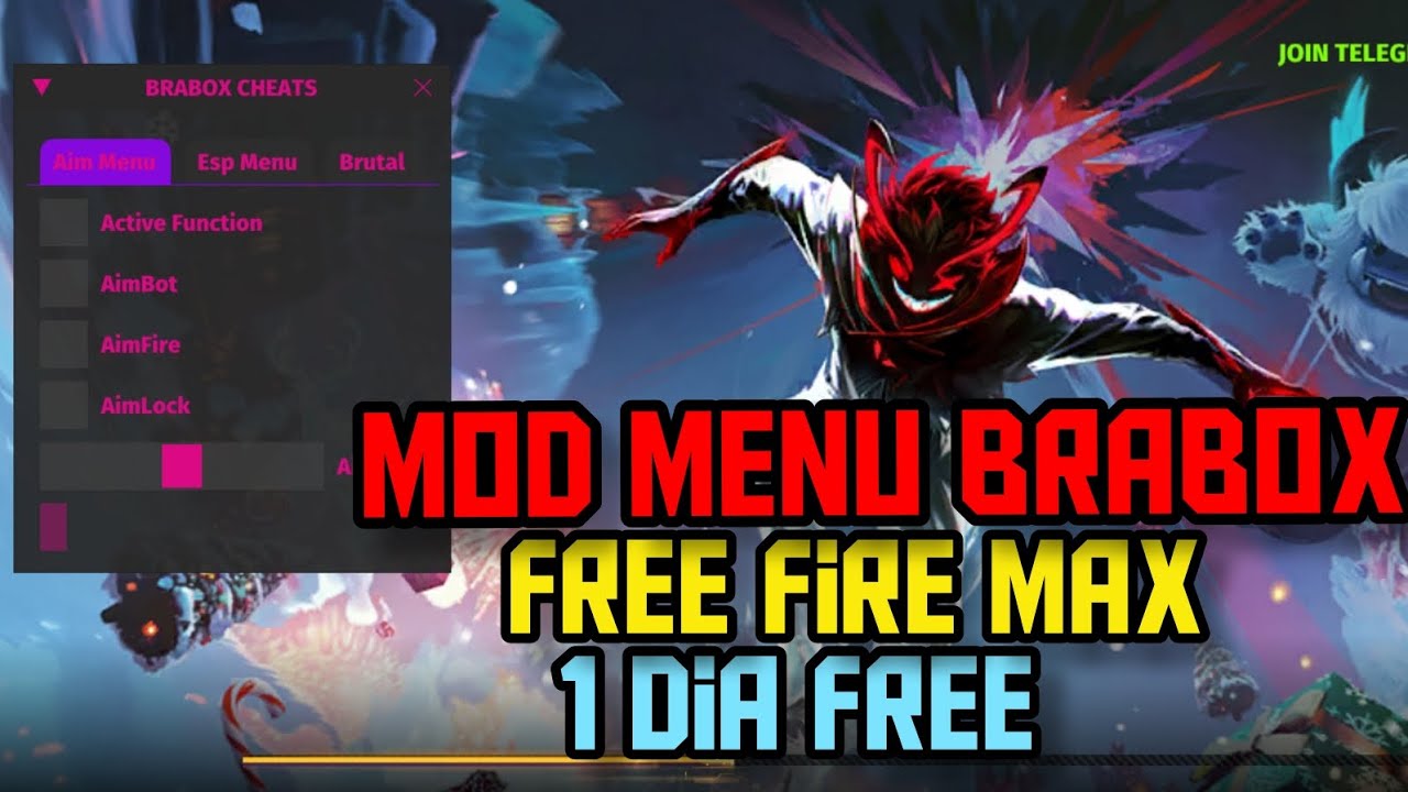 SAIU!!!🤩 MOD MENU BRABOX FREE FIRE MAX SUPER SAFE 1 DIA FREE APROVEITEM!!!!