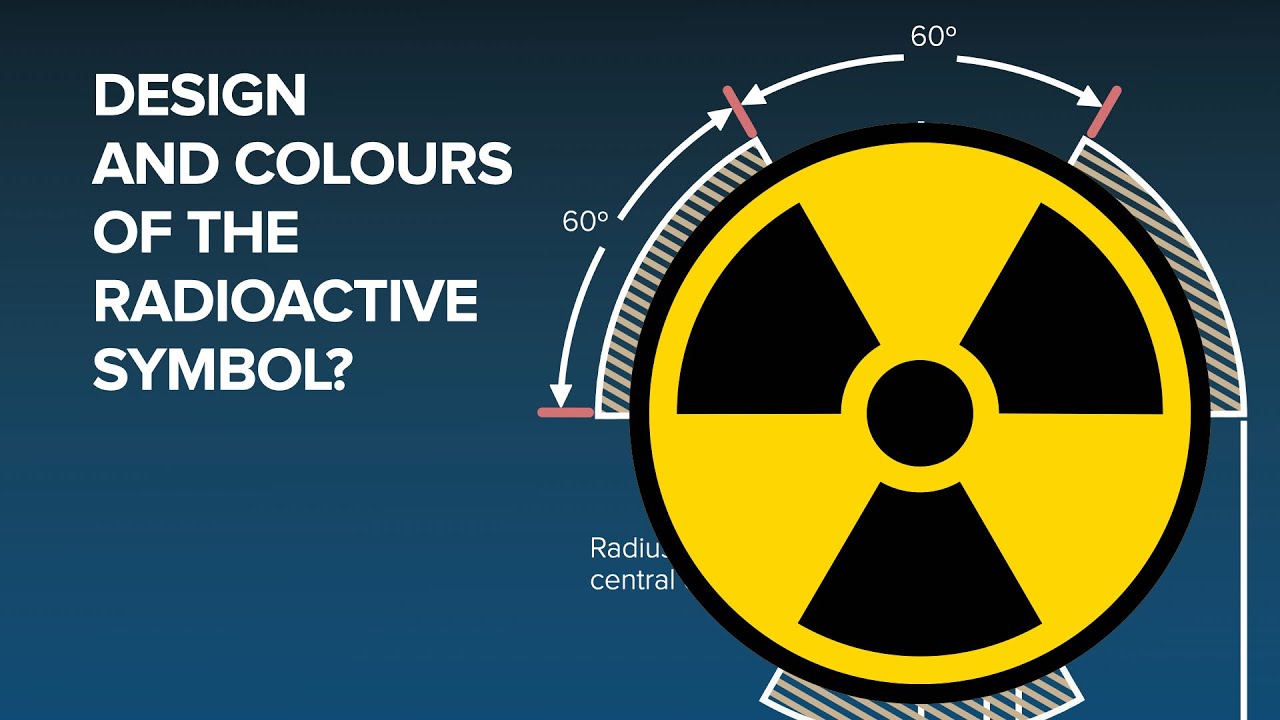 Design and colours of the radioactive hazard symbol