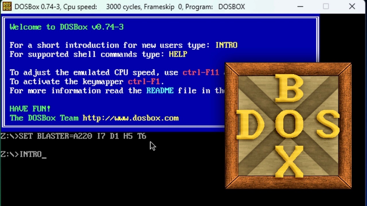 Демонстрация эмулятора DOSBox!