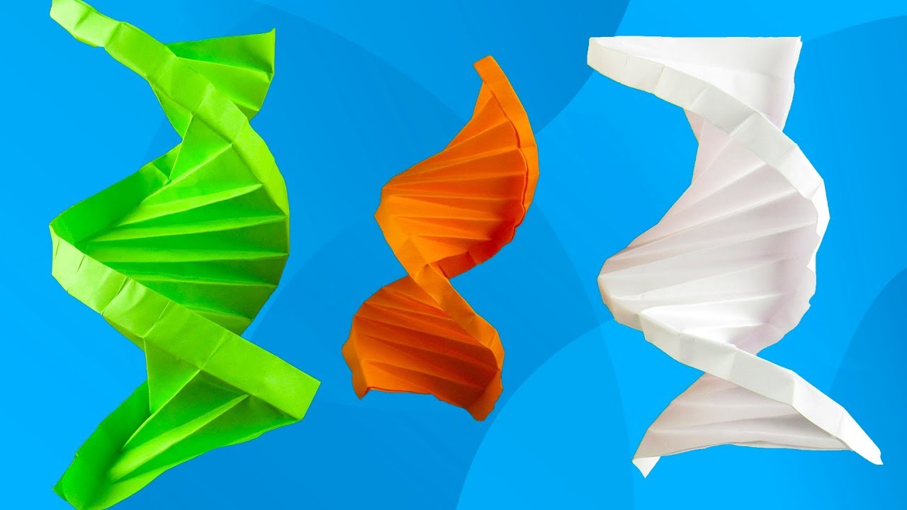 ОРИГАМИ ДНК из бумаги. Как сделать спираль днк из бумаги своими руками. Origami