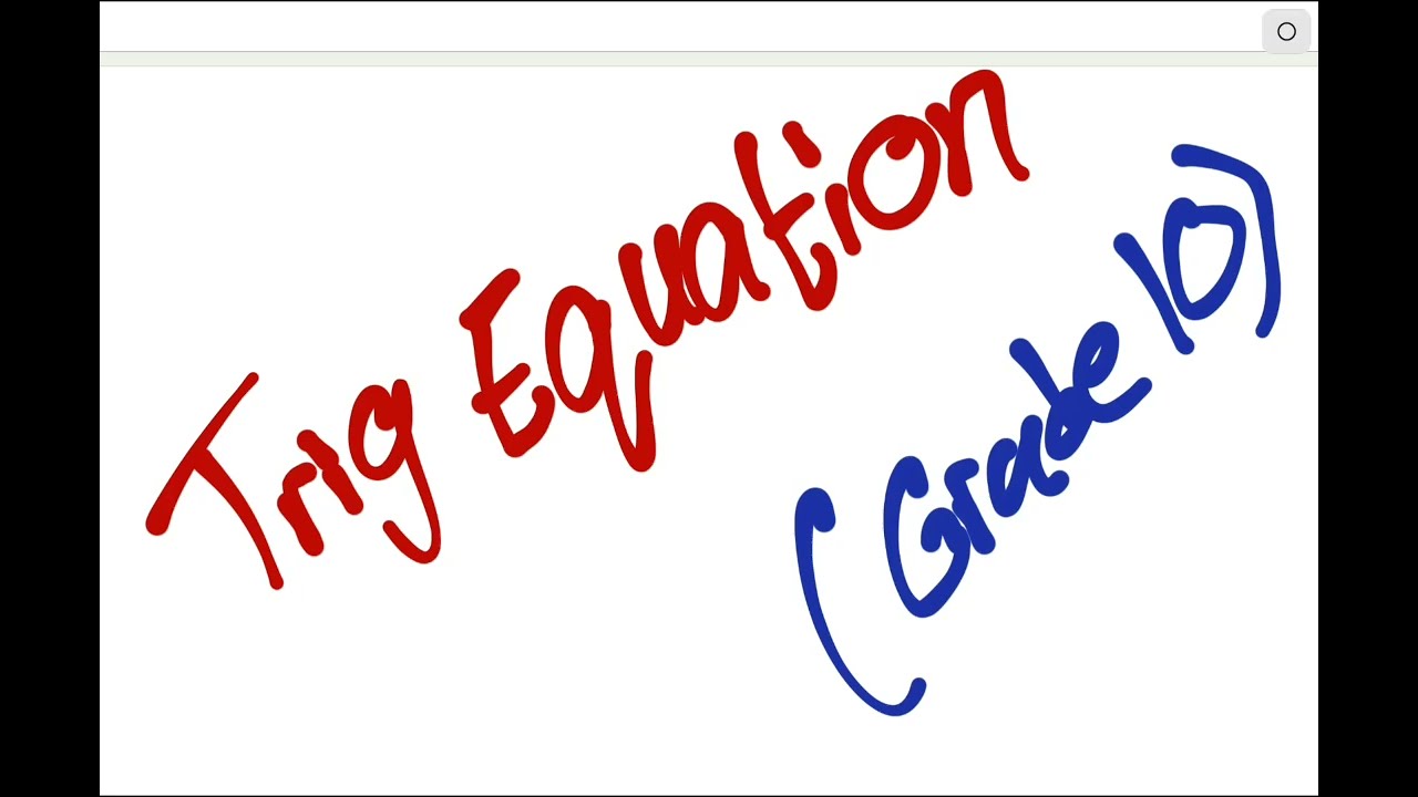 Trigonometric Equations