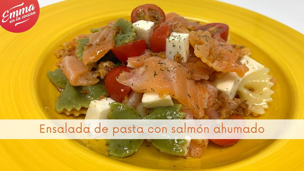 ENSALADA de PASTA con SALMÓN AHUMADO | Fresquita y deliciosa
