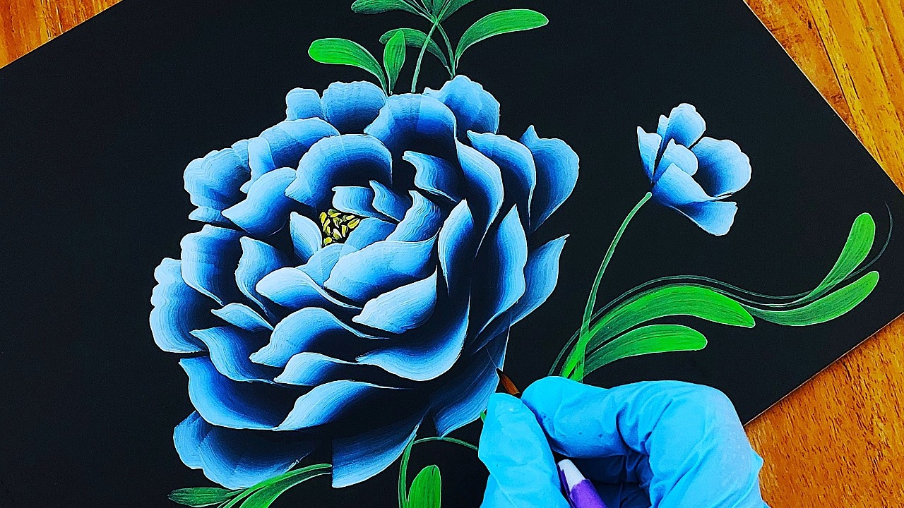 Pivoine bleu, tutoriel