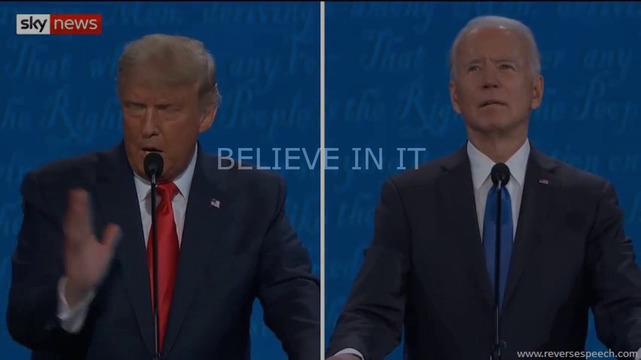 Reverse Speech of Final Presidential Debate - Trump vs. Biden