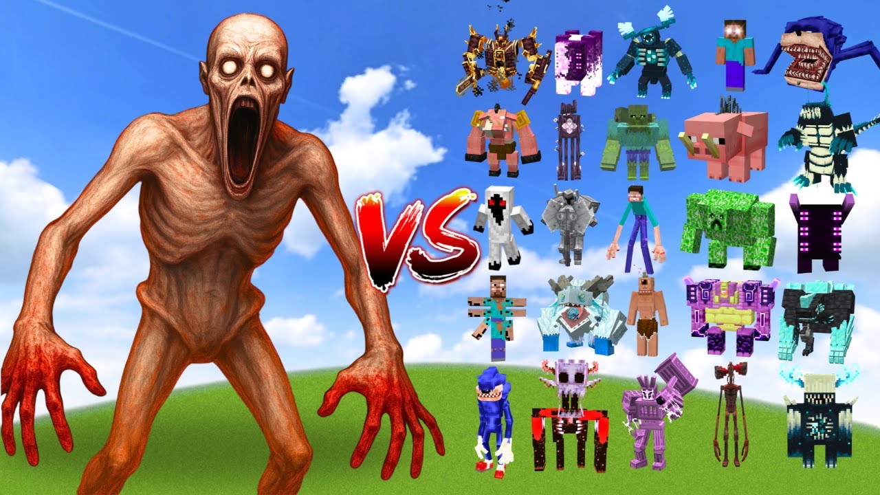 SCP-096 (Shy Guy) vs All Minecraft Bosses - Minecraft Mob Battle