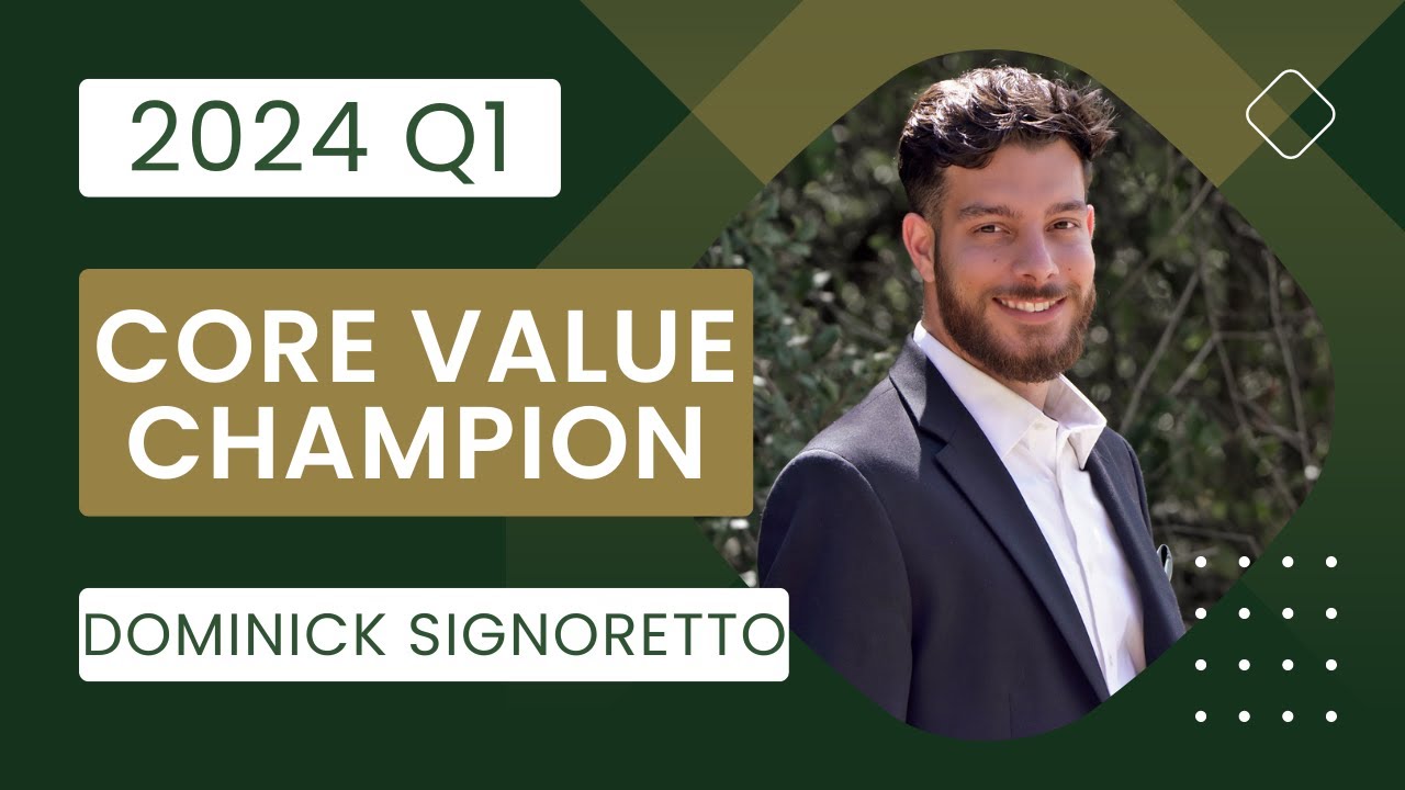 Farmer Law PC - 2023 Q3 Core Values Champion - Dominick Signoretto