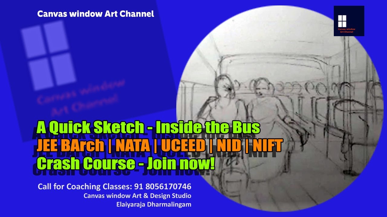 A quick Sketch - Inside the Bus | JEE BArch | NATA | Crash Course | Join Now!