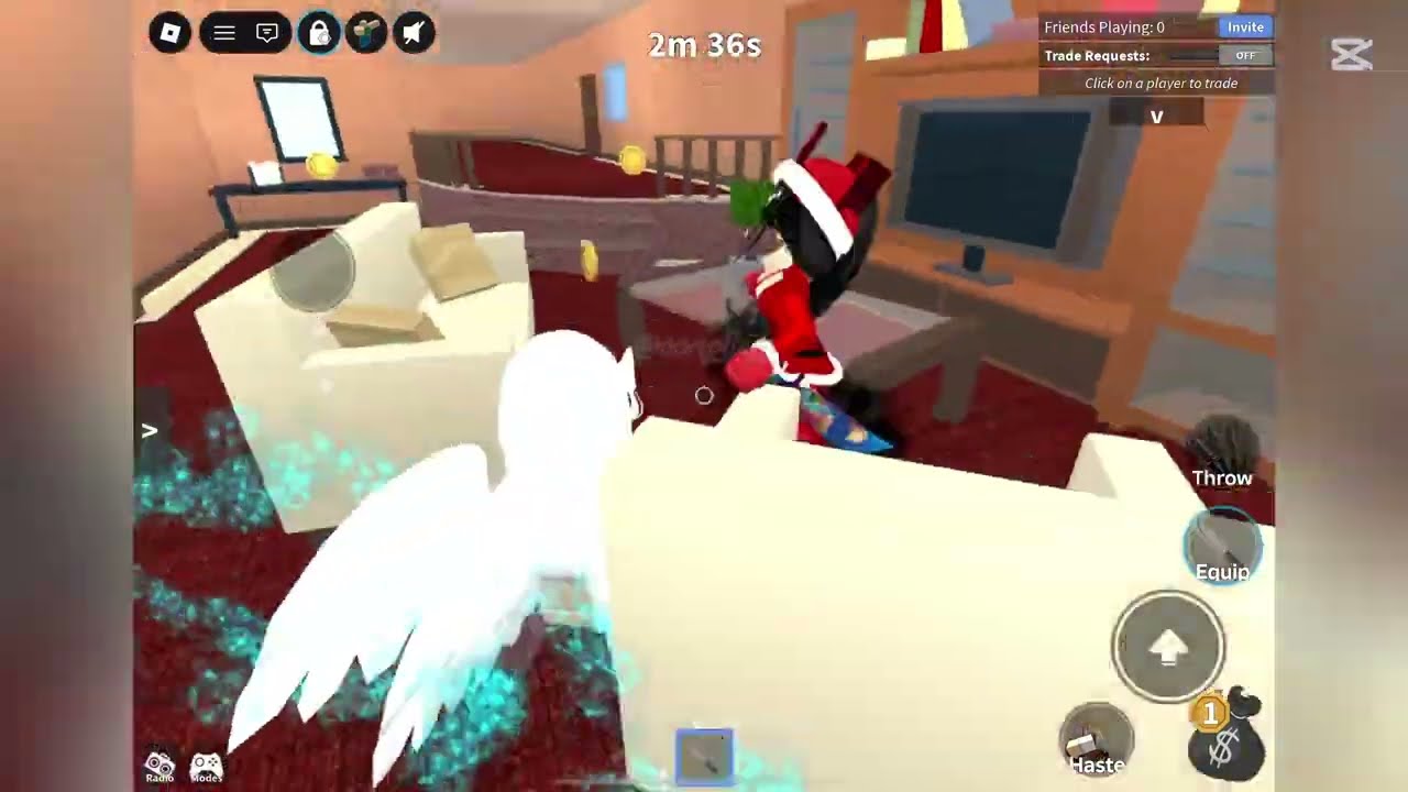 PLAYING MM2 IN ALL WHITE (PRO IPAD GAMEPLAY🤍❕