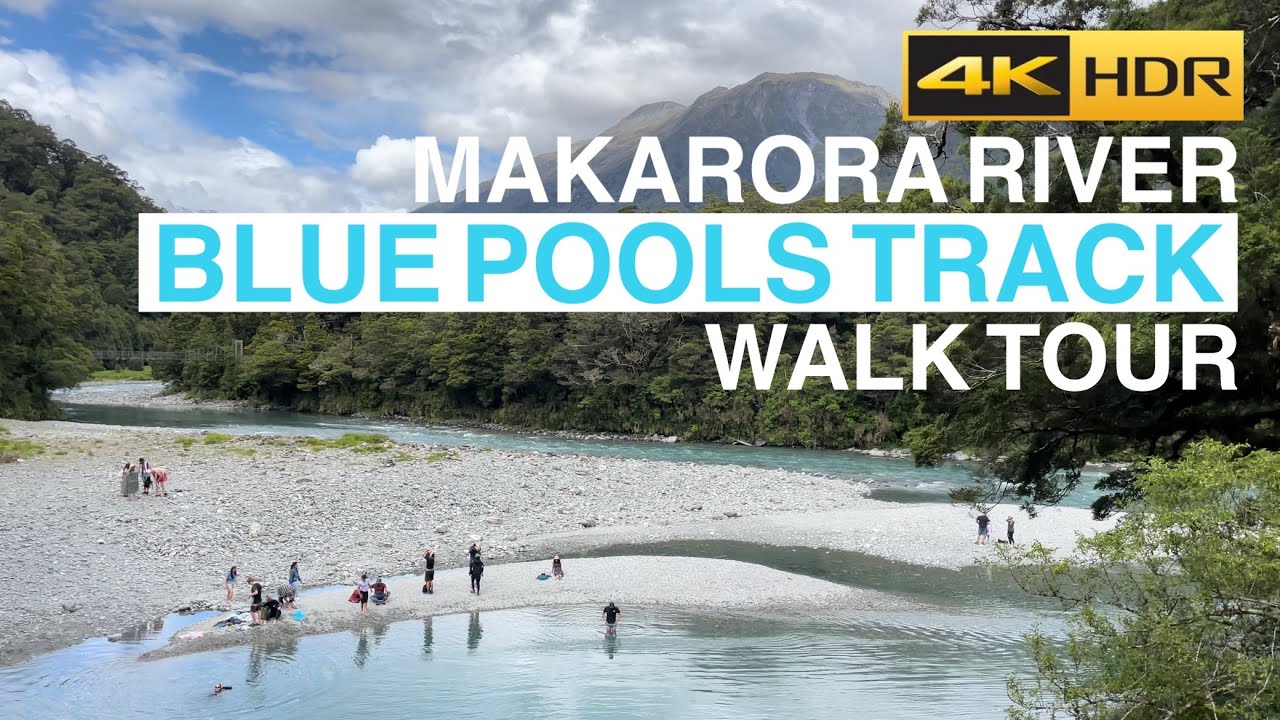 Blue Pools Track Makarora River Walking Tour New Zealand 4K