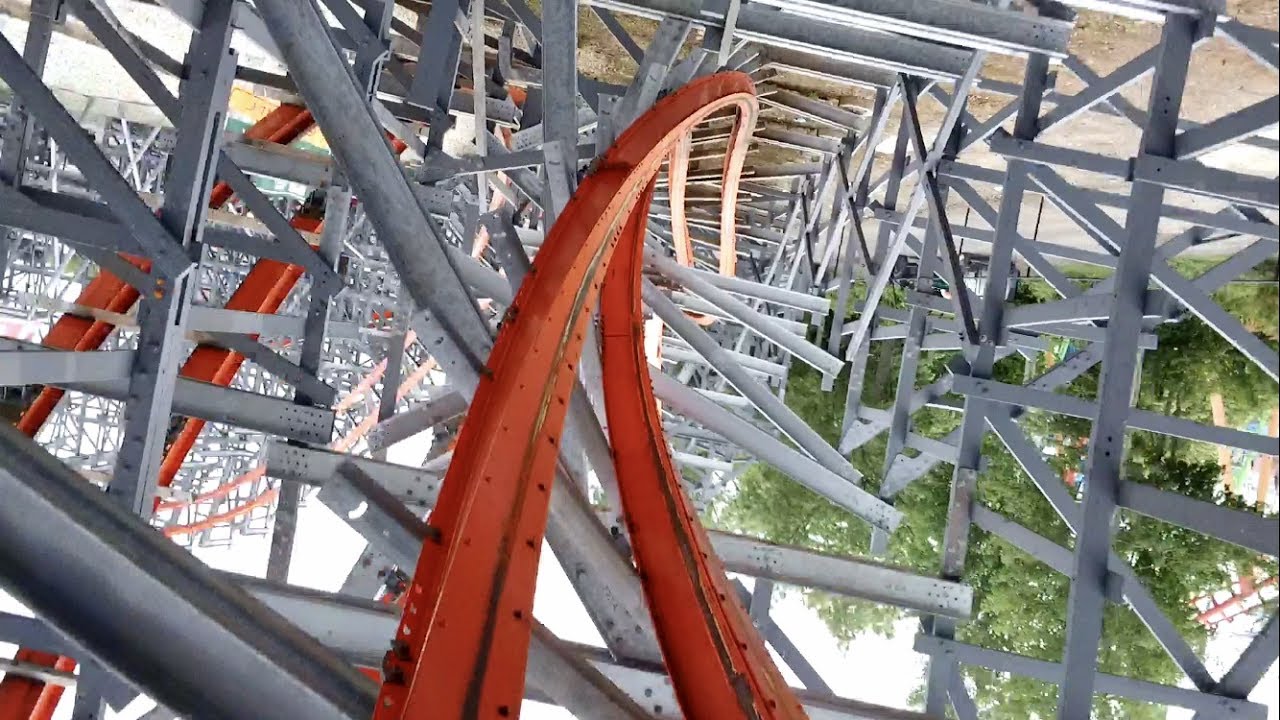 Wicked Cyclone Front Seat POV 2017 FULL HD Six Flags New England