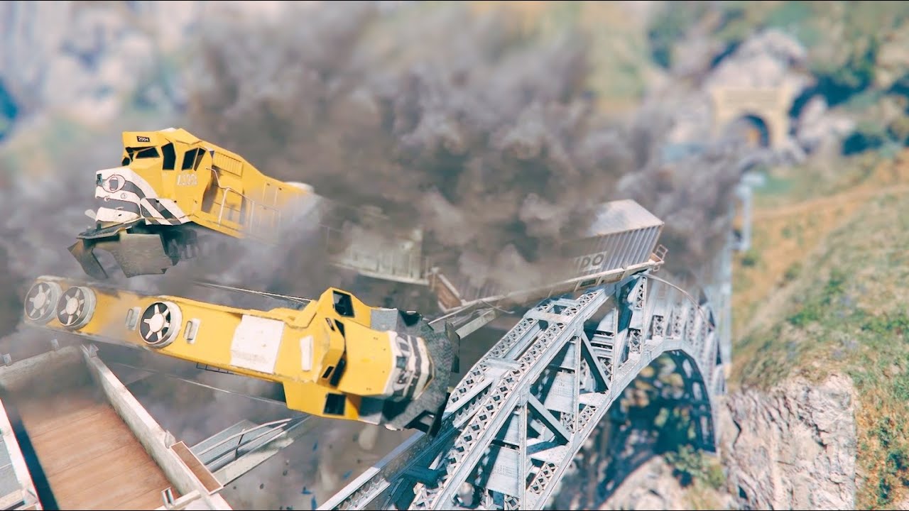GTA 5 | Train Destroyed in EPIC Battle with Police, Army & Helicopters!