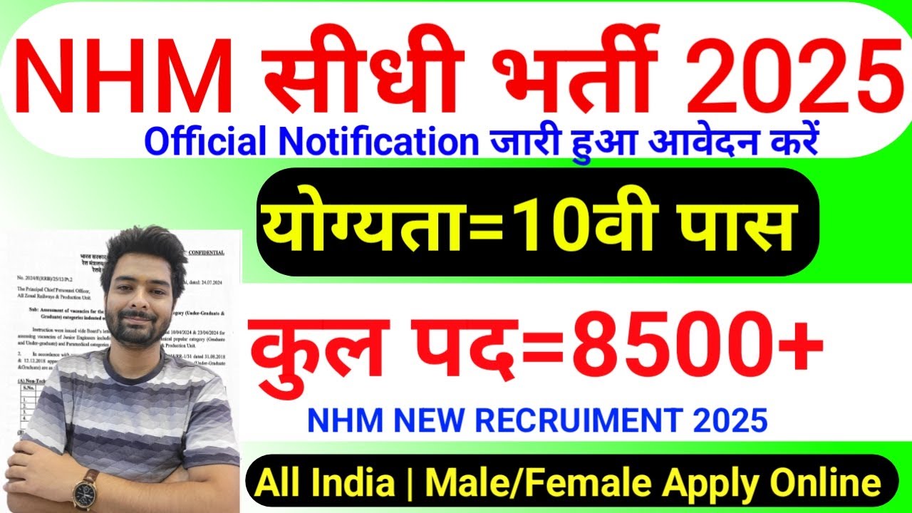 NHM Recruitment 2025 | NHM New Vacancy 2025 | NHM Jobs 2025 | February 2025 New Vacancy