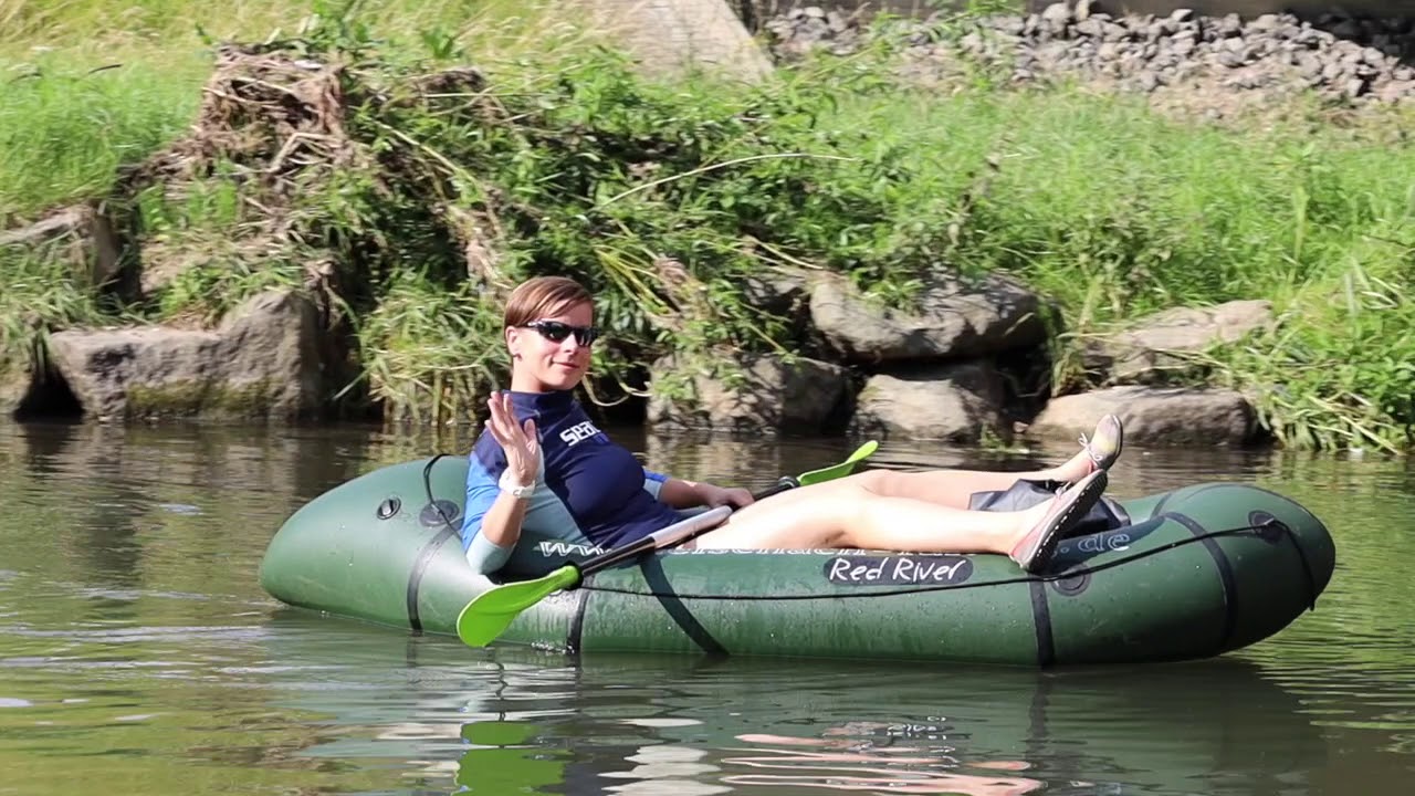 Packrafting Tour in  Eisenach mit dem Schlauchboot auf der Hörsel