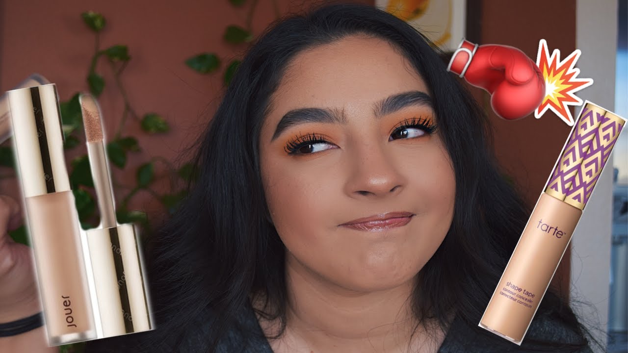 Jouer Essential High Coverage Concealer vs Shape Tape 🥊