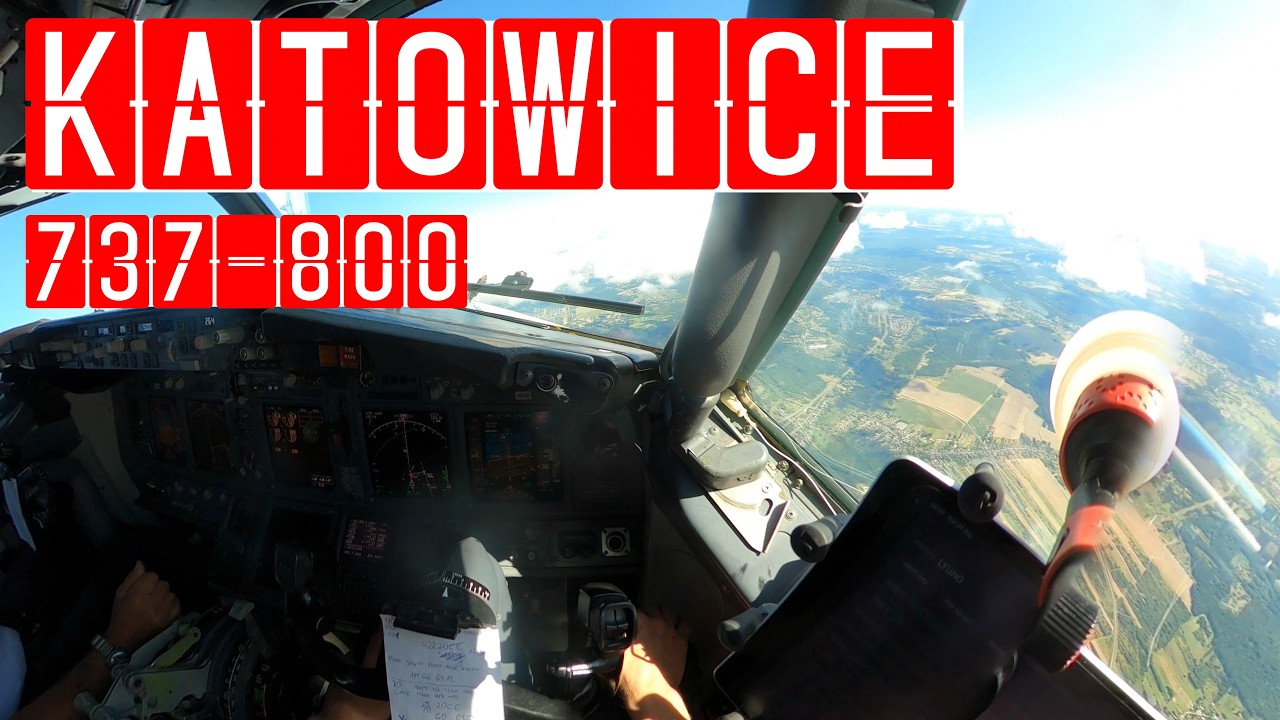 Boeing 737-800 landing in Katowice-Pyrzowice