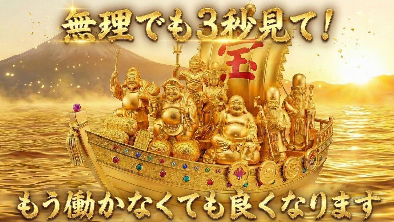 【宝船の奇跡】3秒見るだけで金運の流れが覚醒します｜七福神があなたに運を運ぶ日