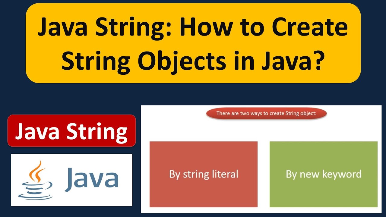 Java String: How to Create String Objects in Java? | Java Tutorial