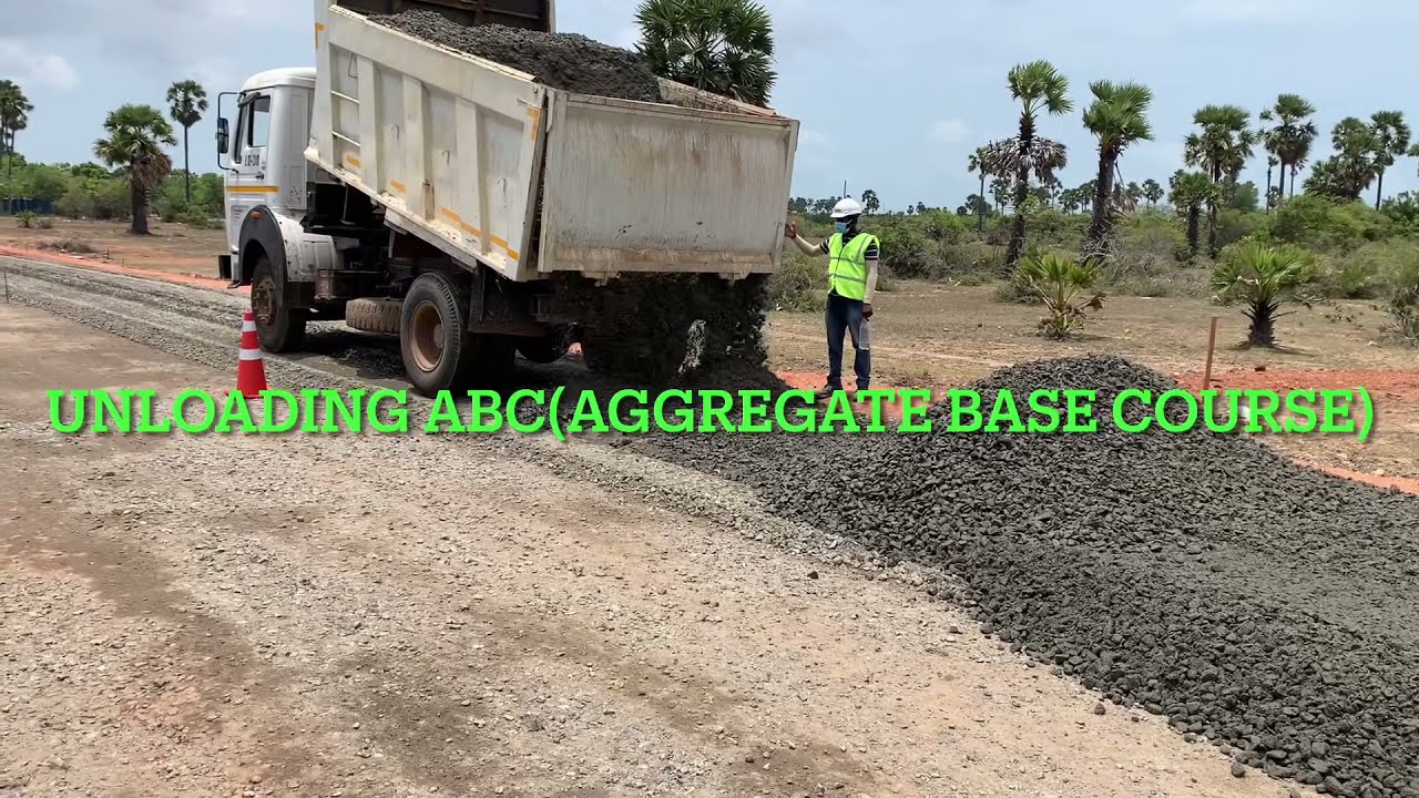 Aggregate Base Course Laying || Road Construction