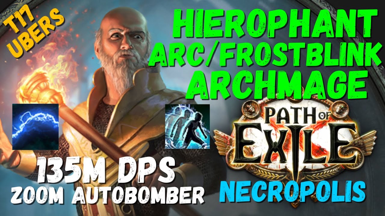 (3.27 Ready) My Best Zoom Mapper and Bosser - Hierophant Arc, 135M DPS, T17, Ubers, Autobomber POE
