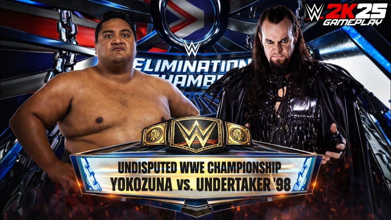 ПОЛНЫЙ МАТЧ: Йокозуна против Андертейкера, WWE 2K25 ELIMINATION CHAMBER, 9 марта 2026 г.