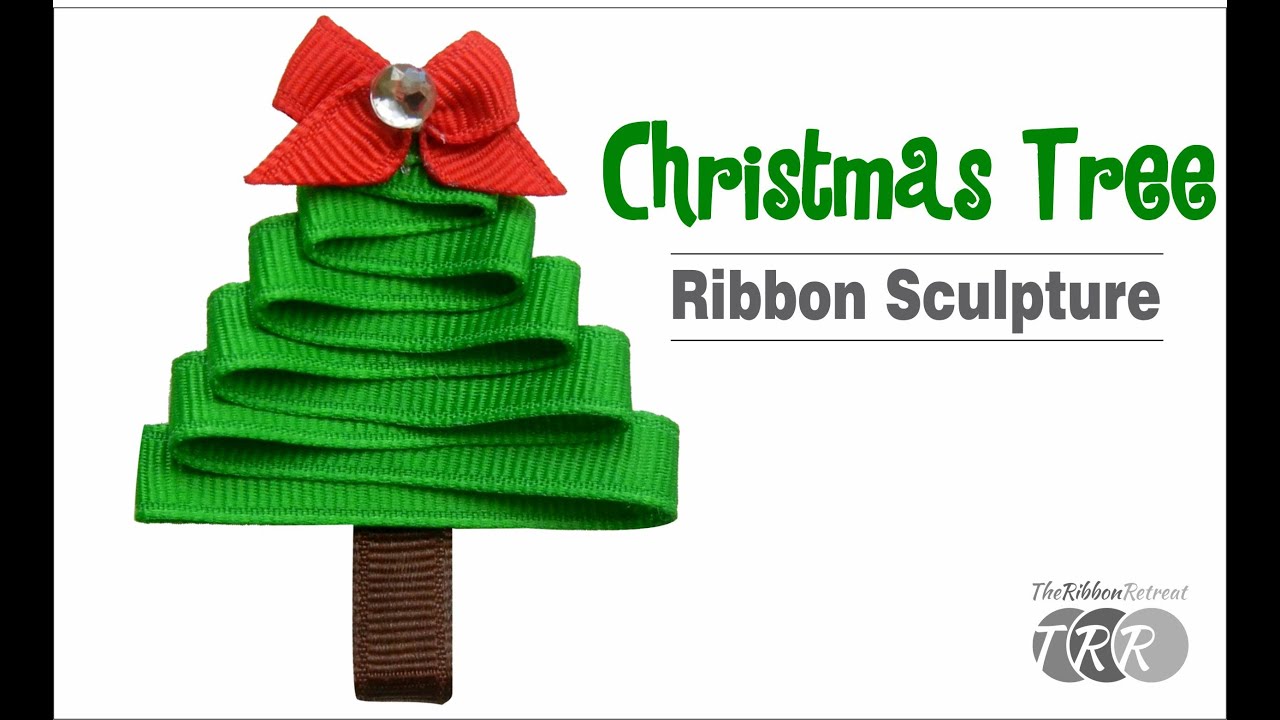 How to Make a Christmas Tree Ribbon Sculpture - TheRibbonRetreat.com