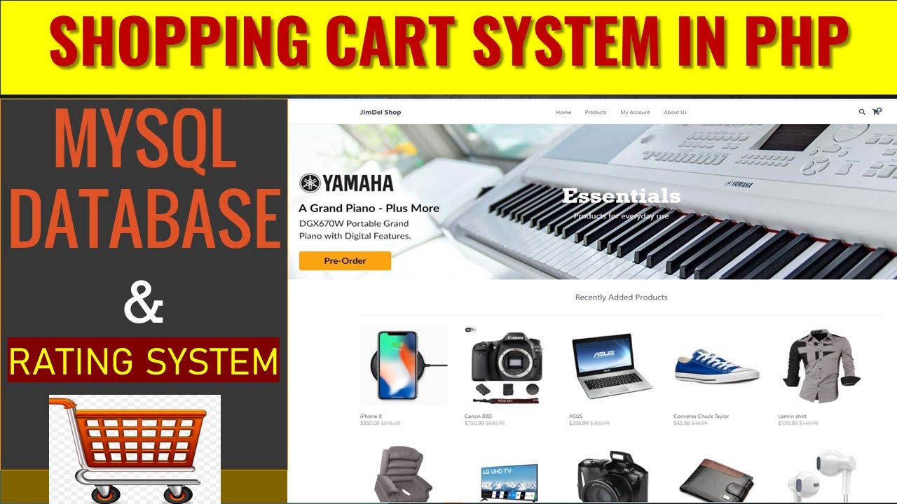Shopping Cart Advanced System in PHP With MySQL Database & Reviews System - (Part 01)
