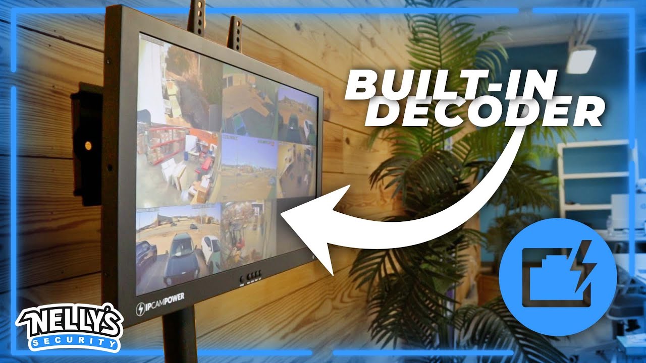 PoE-Powered Spot Monitor and Public View Monitor with a Built-in Video Decoder from IPCamPower