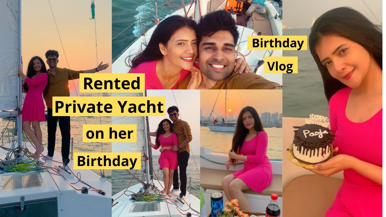Private Yacht In Mumbai | Celebrating her Birthday in a Private yacht| Full tour & details| Sunset .