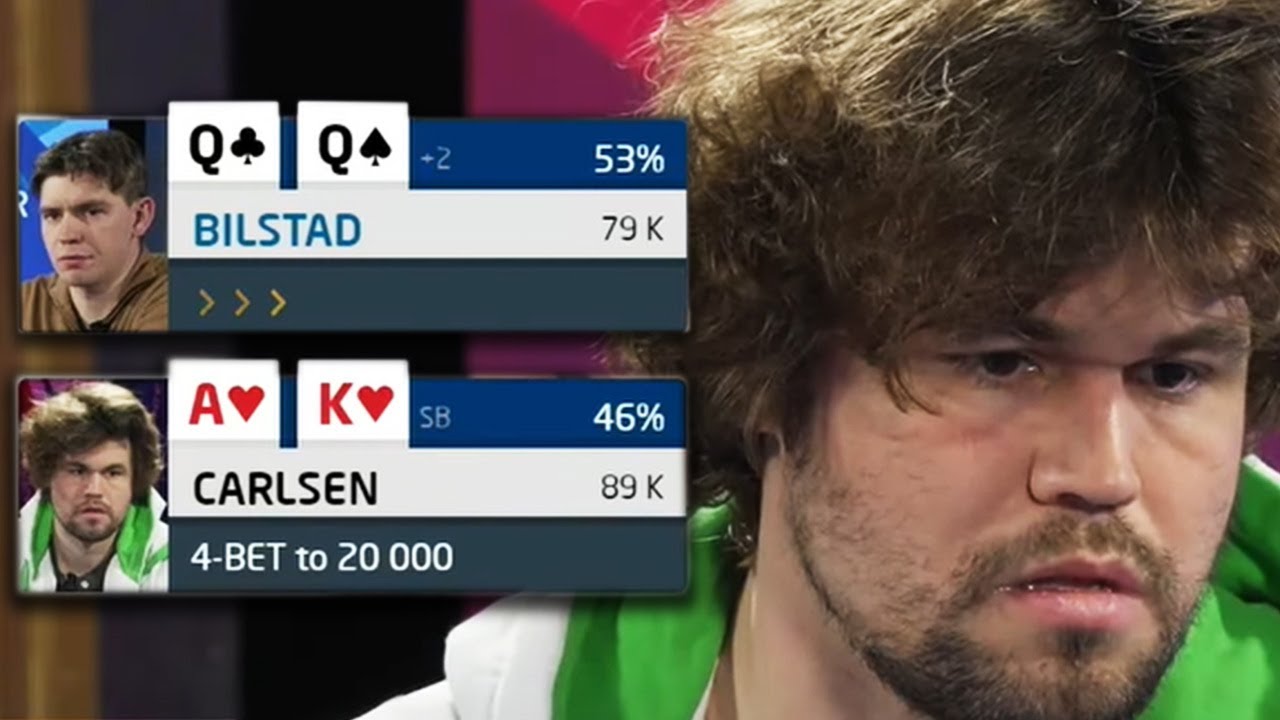 У Магнуса Карлсена AK против POCKET QUEENS в Poker Championship 2023 года