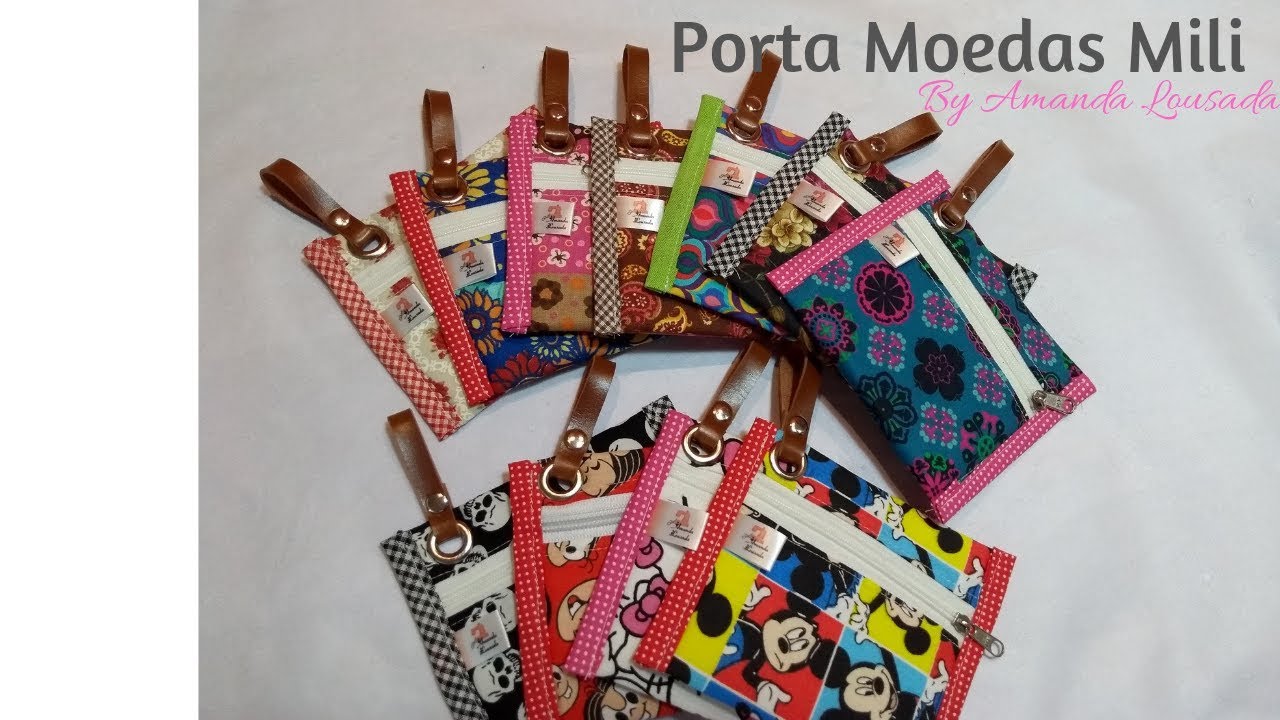 Como fazer porta moedas com retalhos de tecido