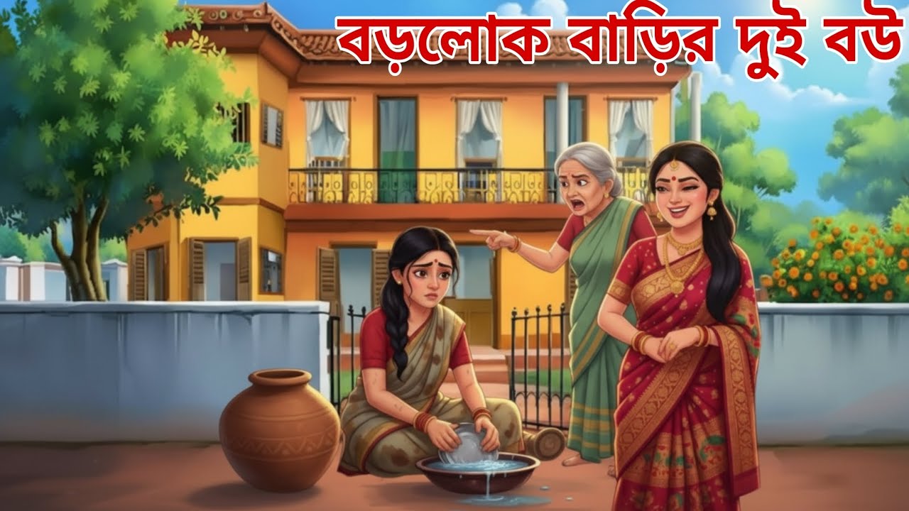 বড়োলোক বাড়ির দুই বউ 😭  bangla cartoon| বাংলা কার্টুন গল্প #animation #story #cartoon #bangla #video 