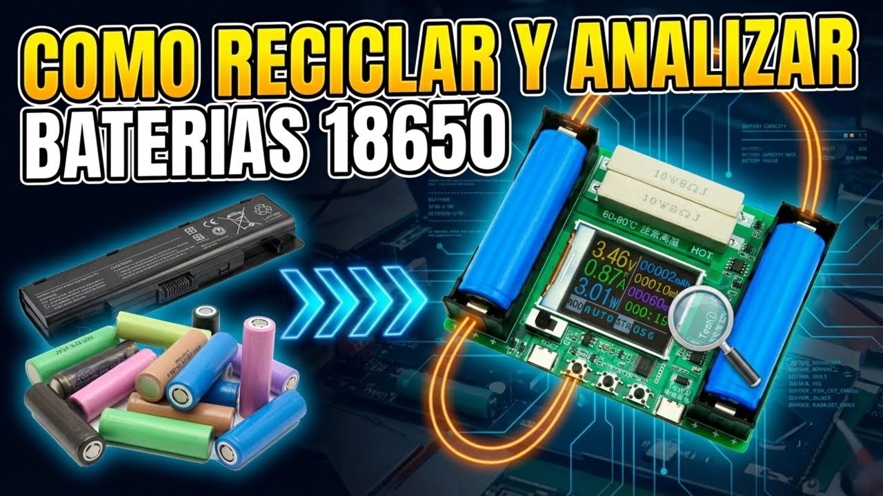 COMO RECICLAR Y ANALIZAR BATERIAS 18650