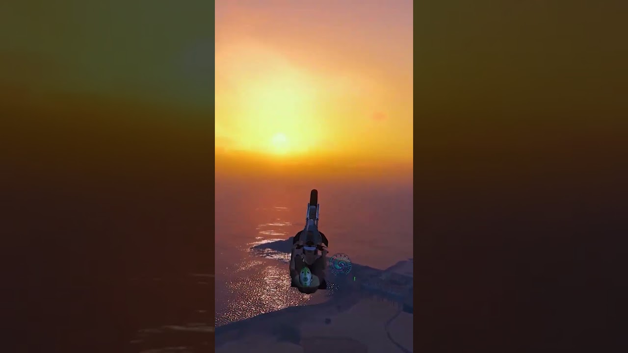 Sunset bike jump iss awesome #shorts